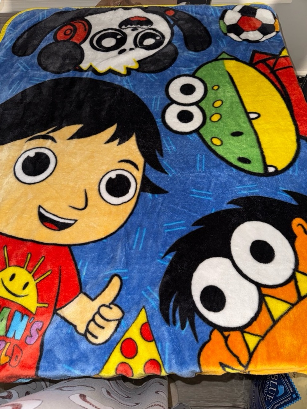 Colorful Ryan’s World Cartoon Character Blanket -